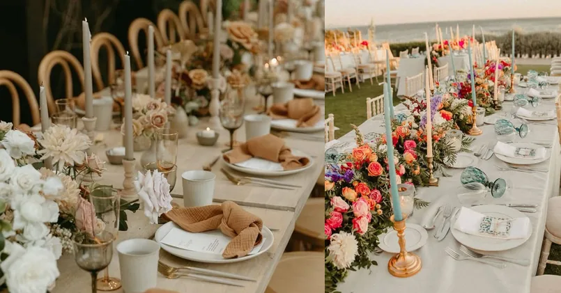 wedding decor, outfit ideas collage for special occasions