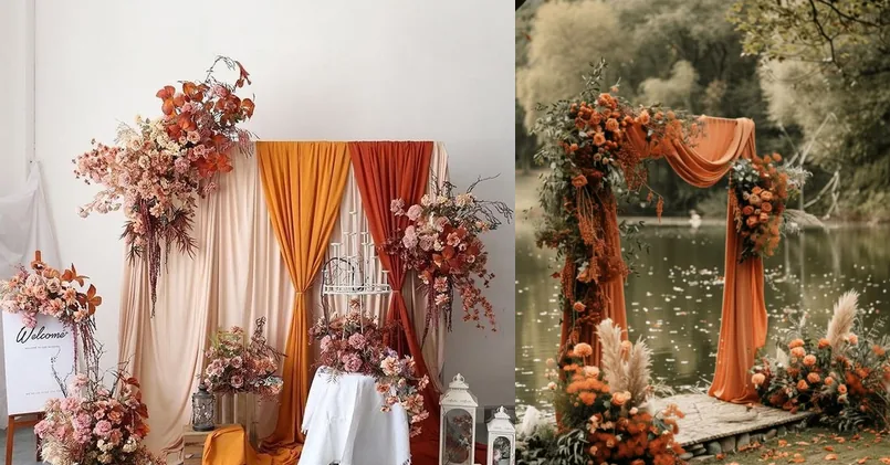wedding decorations, outfit ideas collage for special occasions
