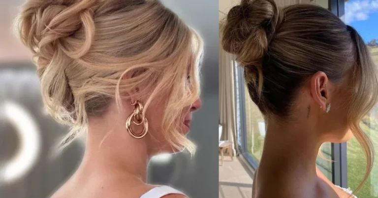 wedding updo, outfit ideas collage for special occasions