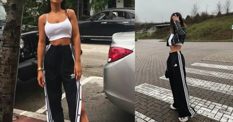 adidas gym outfit, photo collage