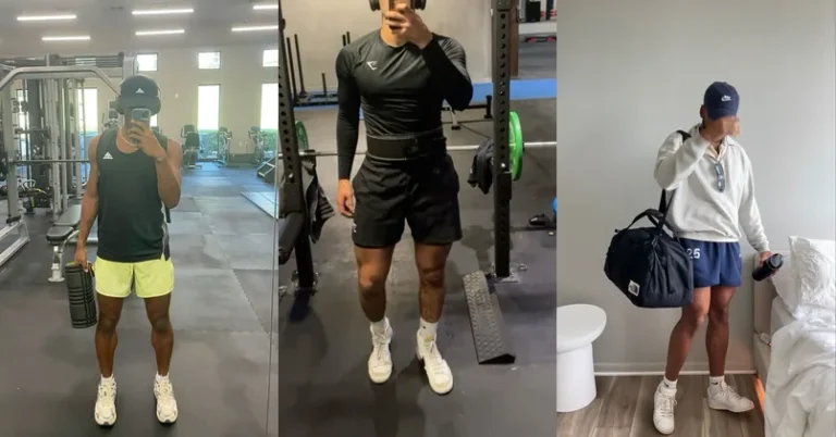 gym bro outfit, photo collage