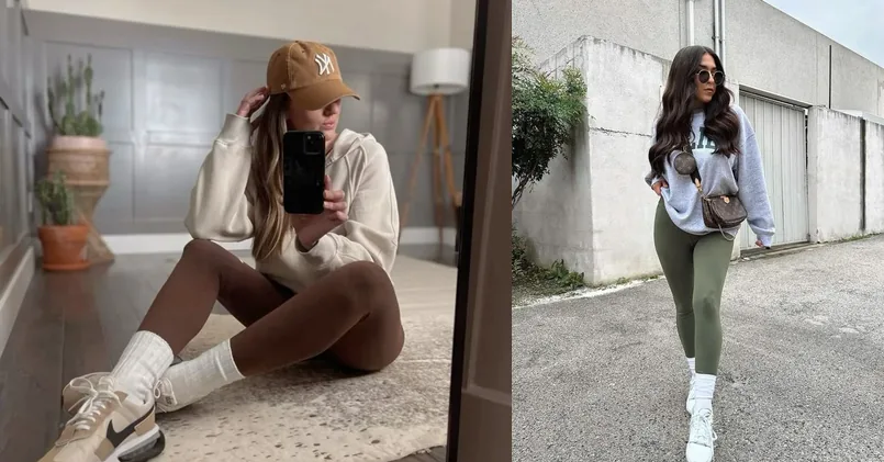 women gym outfits, photo collage