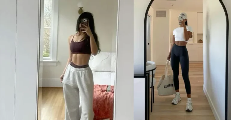 gym outfits, photo collage