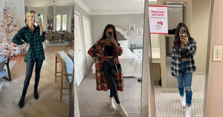 flannel outfits, photo collage