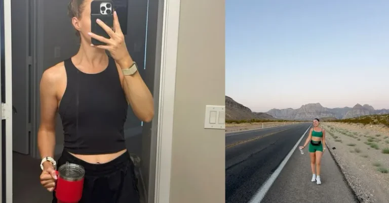ladies jogging outfit, photo collage