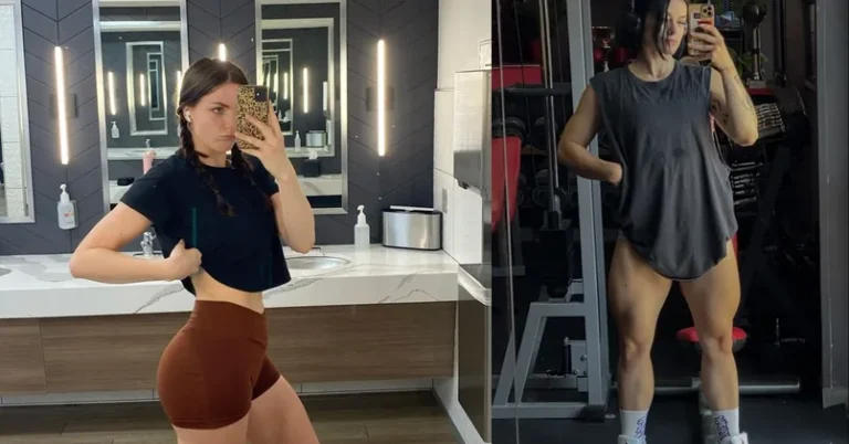 skimpy gym outfits, photo collage