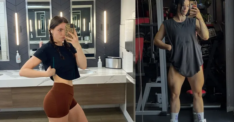 skimpy gym outfits, photo collage